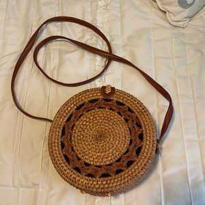 Round Rattan Bag
